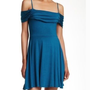 Off The Shoulder Teal Dress